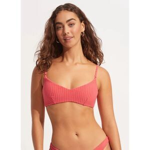 NWT Seafolly Havana Bralette and Hipster Bikini Bottoms in Coral pink US size 6